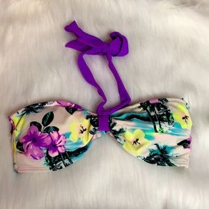 Tropical Bandeau Padded Bikini Top
